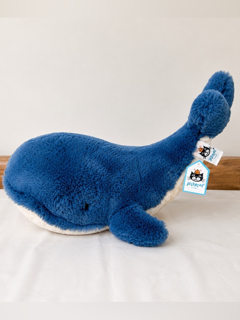 Jellycat Medium Wally Whale Plush NWT 17” Blue Stuffed Animal Soft Toy